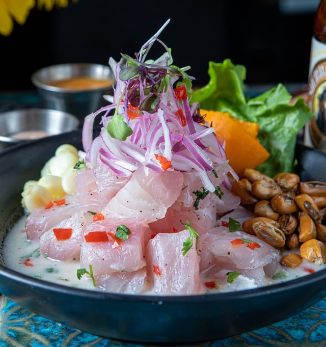 Ceviche de Corvina.